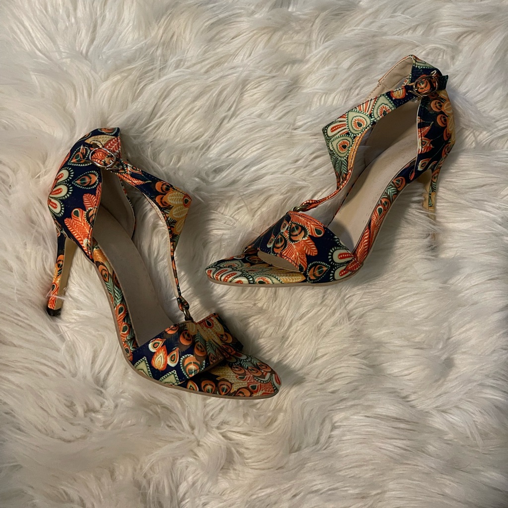 Bright Patterned Heel